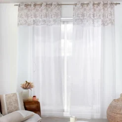 Voilage œillets (140 x 240 cm) Rosa Marron