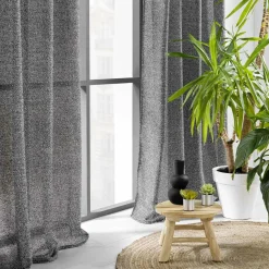 Voilage œillets effet lainage (140 x 240 cm) Loulaine Noir