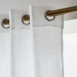 Voilage œillets effet lin (280 x 240 cm) Luca Blanc