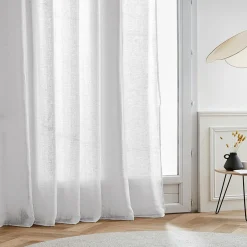 Voilage œillets effet lin (280 x 240 cm) Luca Blanc