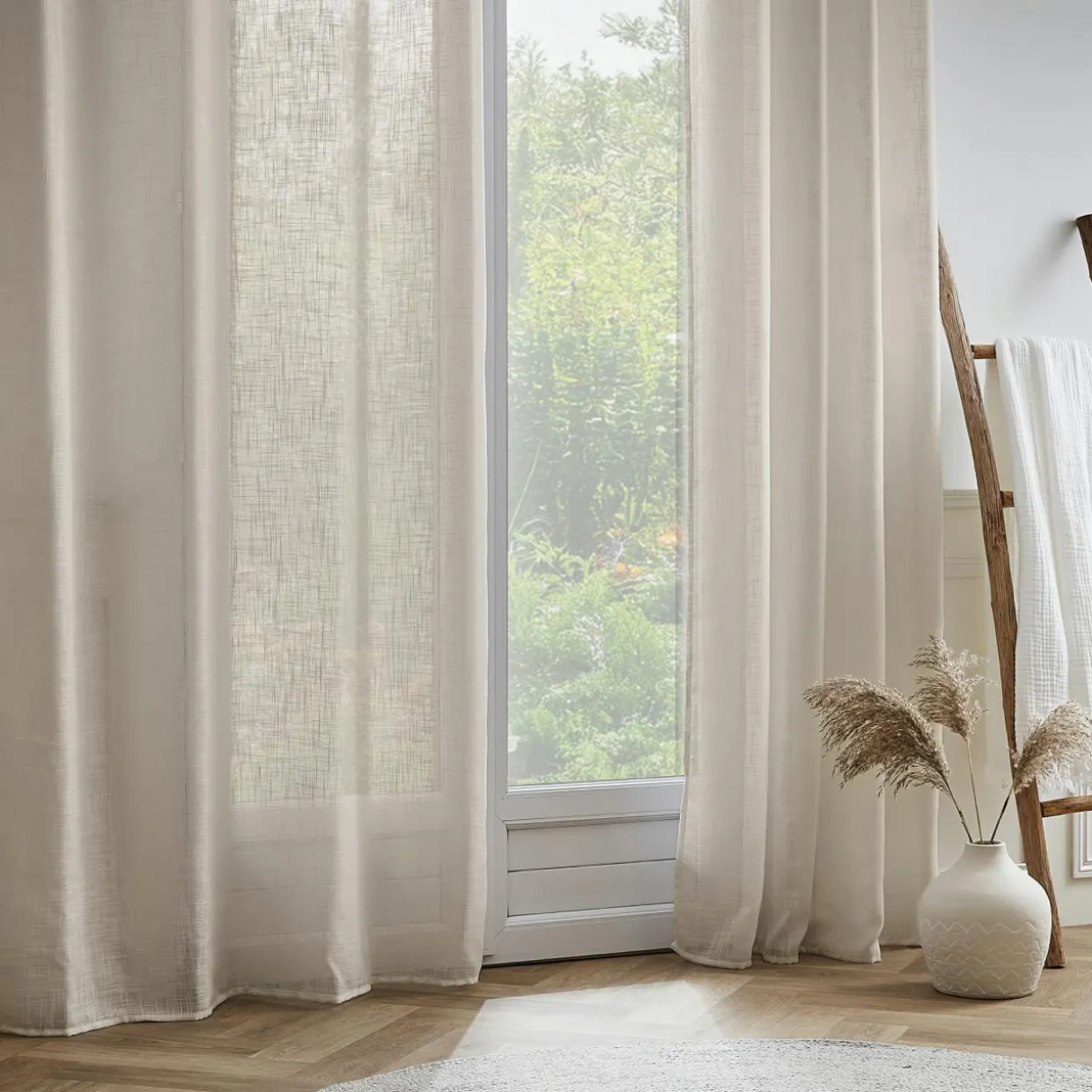 Voilage œillets effet lin (140 x 280 cm) Robin Beige