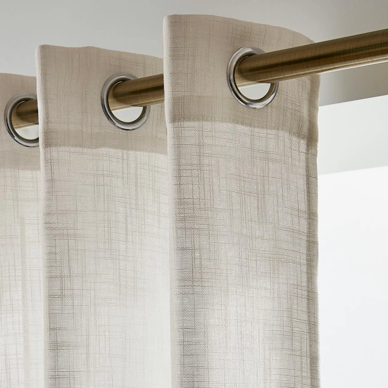 Voilage œillets effet lin (140 x 280 cm) Robin Beige