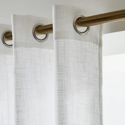 Voilage œillets effet lin (280 x 240 cm) Robin Blanc