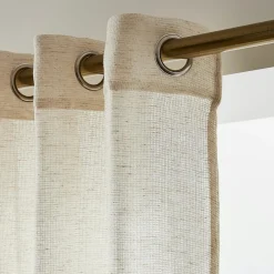 Voilage œillets effet lin (180 x 240 cm) Luca Beige