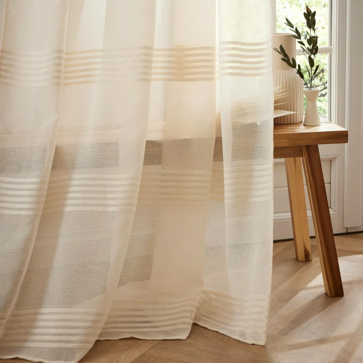 Voilage oeillets (140 x 240 cm) Noé Beige