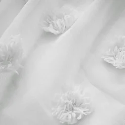 Voilage oeillets pompons (180 x 240 cm) Suzie Blanc