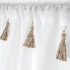 Voilage passe-tringle (140 x 260 cm) Ibiza Ecru