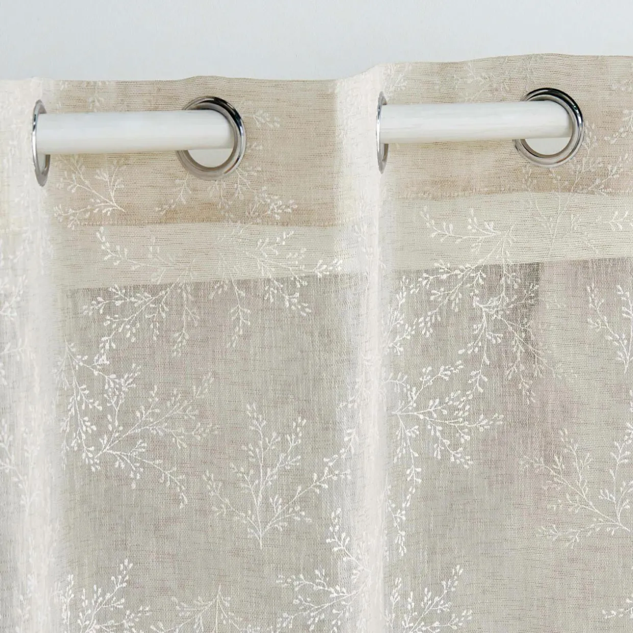 Voilage tissé (140 x 280 cm) Karla Taupe