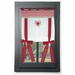 Voilage vitrage à passants (60 x 140 cm) Marianne Blanc